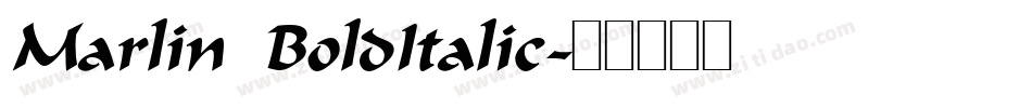 Marlin BoldItalic字体转换